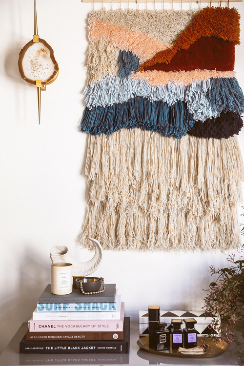 DIY Latch Hook Wall Hanging via Honestly WTF