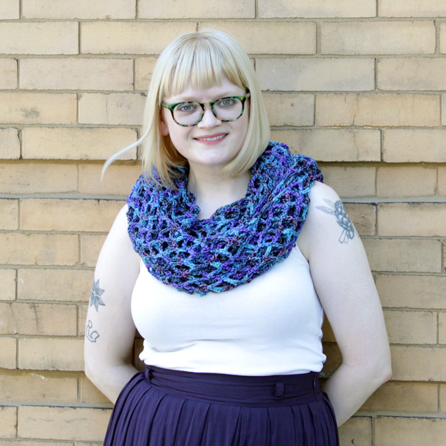 Crochet the versatile Market Cowl, a free pattern that does double duty as a layering-friendly cowl or wrap.