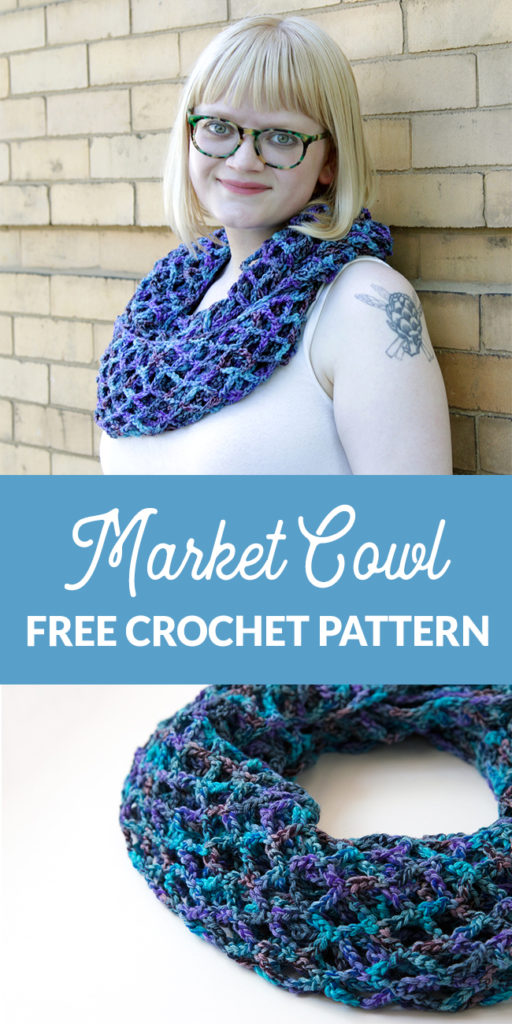 Crochet the versatile Market Cowl, a free pattern that does double duty as a layering-friendly cowl or wrap.