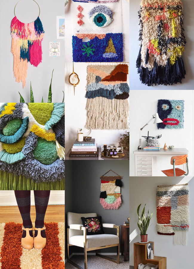 Latch hook is back! Check out 9 inspiring ideas for a contemporary take on this shaggy, well-loved craft.