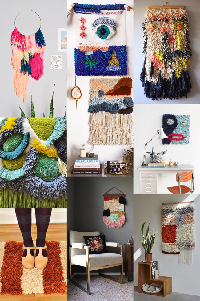 Latch hook is back! Check out 9 inspiring ideas for a contemporary take on this shaggy, well-loved craft. 