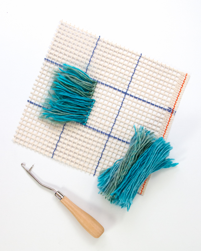 Learn how to latch hook with an easy-to-follow tutorial. Make wall hangings, throw pillows, rugs, and more! Latch hook projects are a great use for scrap yarn too.