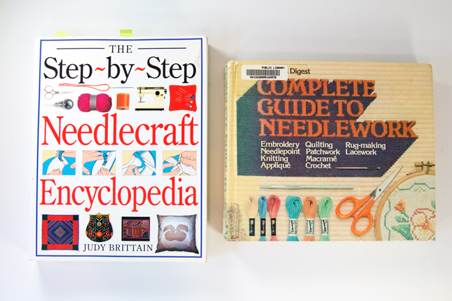 Two classic needlecraft books filled with great, in-depth instructions for making latch hook projects (and more)! The Step-by-Step Needlecraft Encyclopedia by Judy Brittain & the Reader's Digest Complete Guide to Needlework