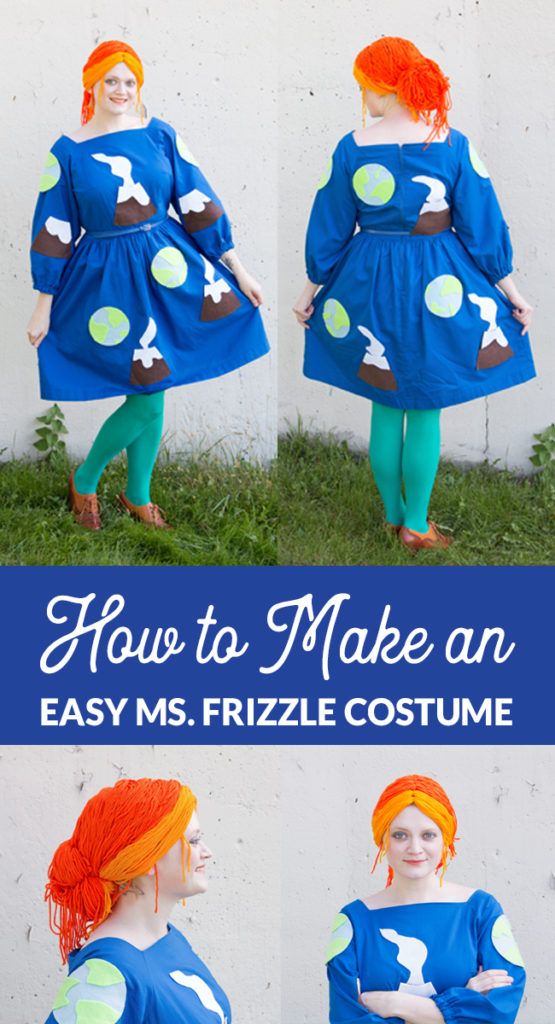 Make a quick and easy Ms. Frizzle costume from The Magic School Bus. Perfect for Halloween or comic con! No sewing, knitting or crocheting skills required. Click through for the how-to.