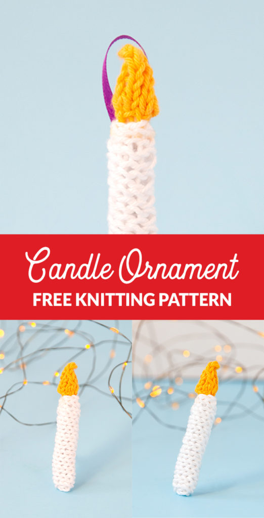 The Knit Candle Ornament can easily be knit in under an hour, making it the perfect little finished object to shoe horn in during the busy Christmas season. Get the free pattern to light up your holiday!