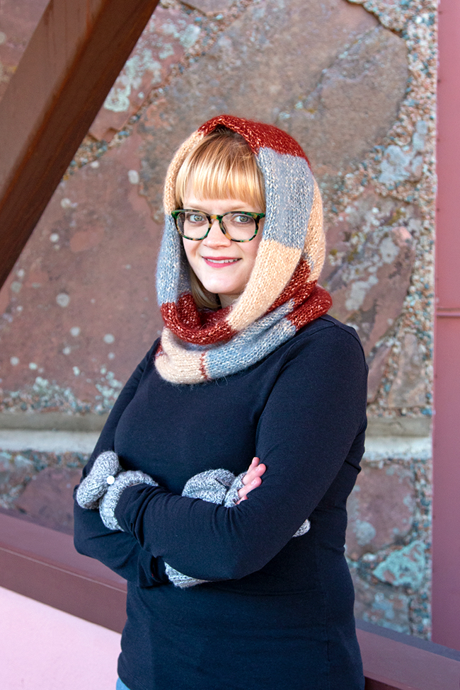 Knit yourself a quick cowl that doubles as a hood - a snood! The Checked Snood is a colorful, geometric knitting pattern that uses 3 colors of Berroco Brielle to create a stunning, versatile accessory you'll wear from fall to spring. Bonus: it's a free pattern!