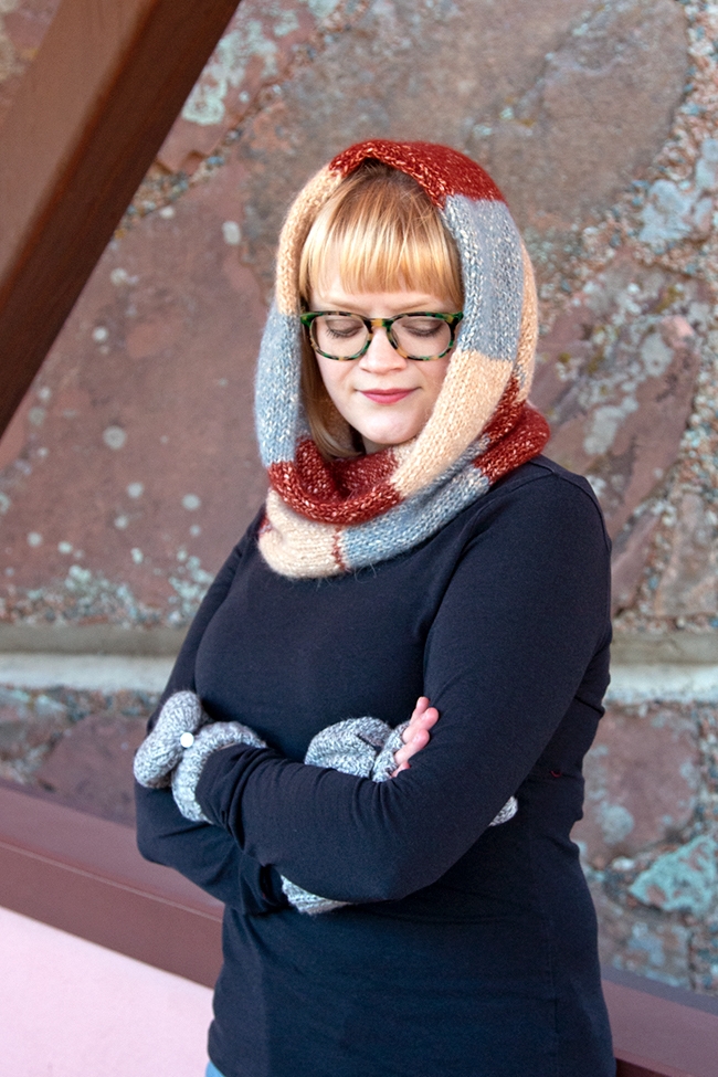 Knit yourself a quick cowl that doubles as a hood - a snood! The Checked Snood is a colorful, geometric knitting pattern that uses 3 colors of Berroco Brielle to create a stunning, versatile accessory you'll wear from fall to spring. Bonus: it's a free pattern!