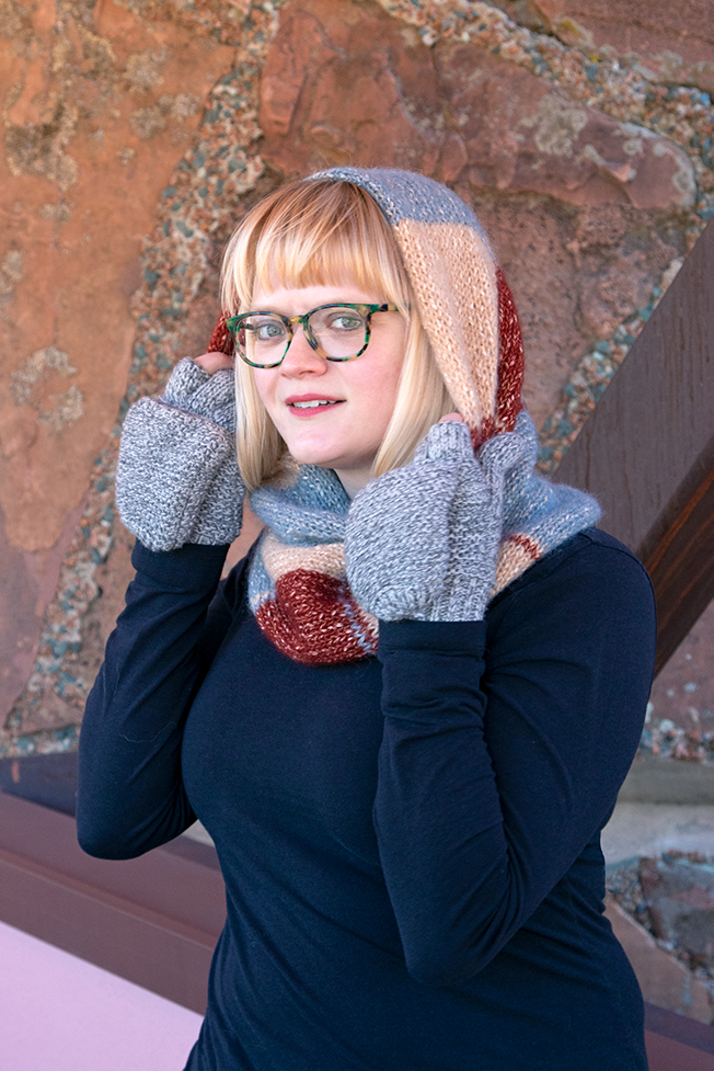 Knit yourself a quick cowl that doubles as a hood - a snood! The Checked Snood is a colorful, geometric knitting pattern that uses 3 colors of Berroco Brielle to create a stunning, versatile accessory you'll wear from fall to spring. Bonus: it's a free pattern!