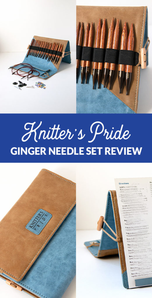 Knitter's Pride's Ginger Interchangeable Circular Needle sets combine beautiful wood and quality accessories into a thoughtful, practical case. Each set contains 13 pairs of needles, a matching pen, a chart holder, 6 sets of cords, and more. Get a closer look with this review from Hands Occupied.