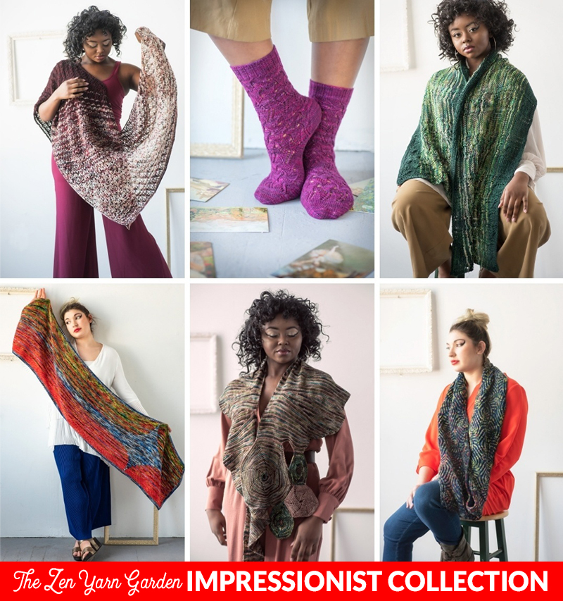 The Impressionist Collection, Photos Credit: Gale Zucker Photography for Zen Yarn Garden