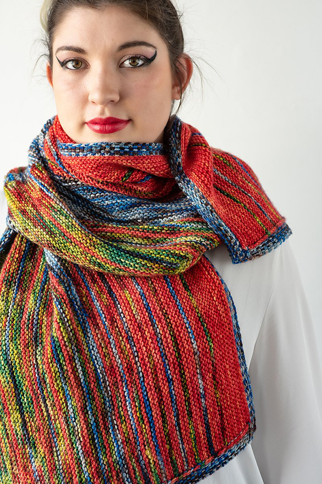 Faded Flare Wrap by Heidi Gustad, Photo Credit: Gale Zucker Photography for Zen Yarn Garden