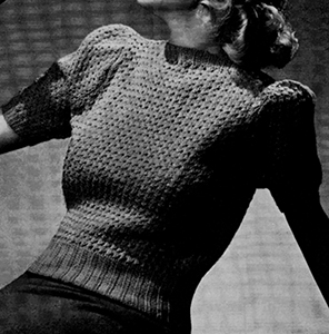 Fernlace Pullover Pattern #1168 via freevintageknitting.com, originally published in Spool Cotton #124 The Sweater Story
