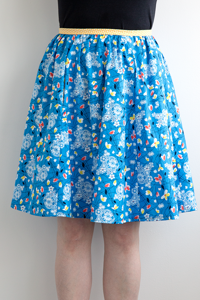 Making a skirt from a favorite dress sewing pattern is easy! Get some easy tips for making half of your favorite dress in the latest edition of Handmade Wardrobe on Hands Occupied.