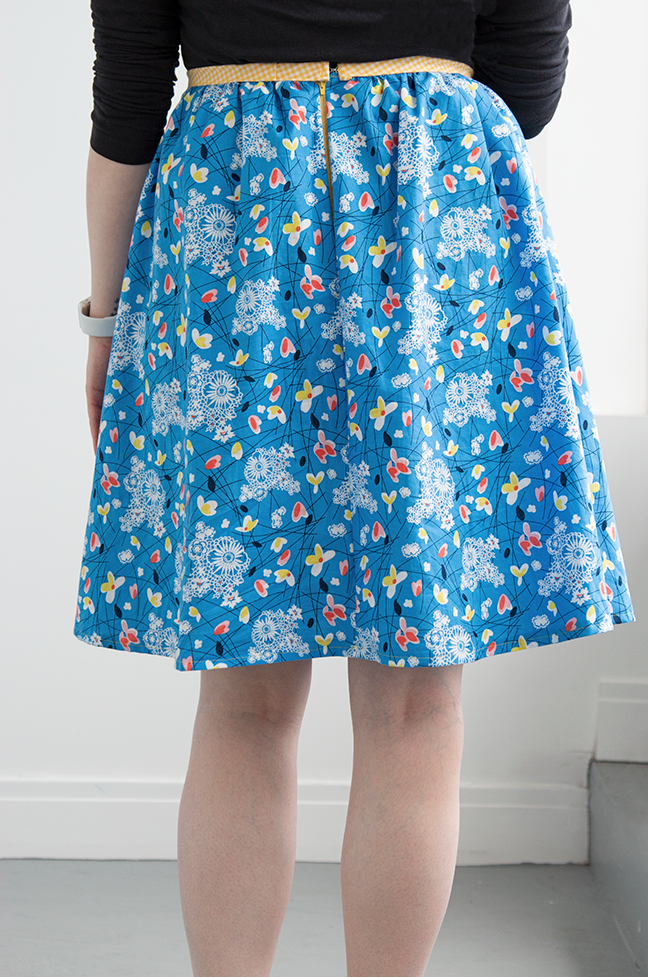 Making a skirt from a favorite dress sewing pattern is easy! Get some easy tips for making half of your favorite dress in the latest edition of Handmade Wardrobe on Hands Occupied.