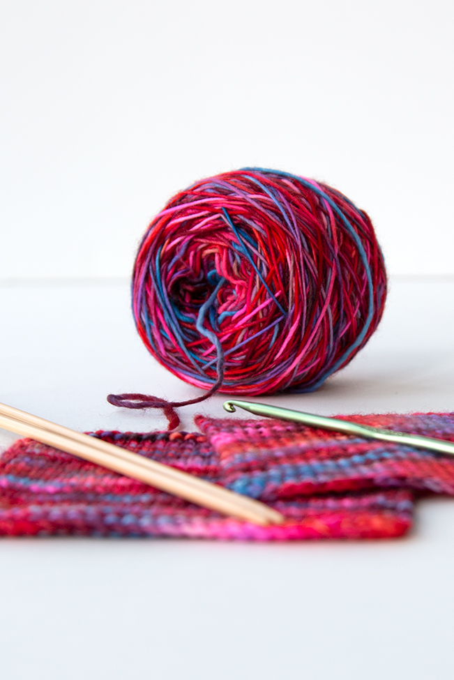 Meet Alma, a new yarn from Manos del Uruguay. A single ply fingering weight yarn available in great colors, Alma is a great yarn for your next sweater or shawl project.
