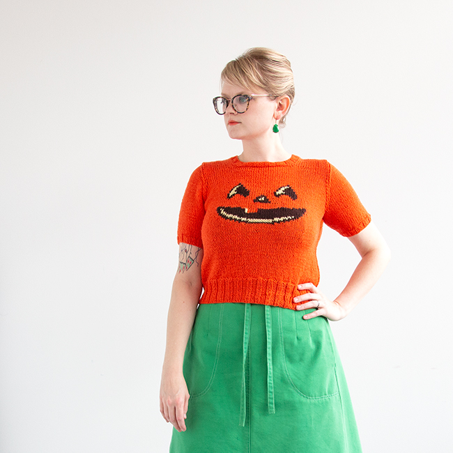 Read about how this intarsia jack-o'-lantern sweater came to be, and the joy of making exactly what you want to make, just for you.
