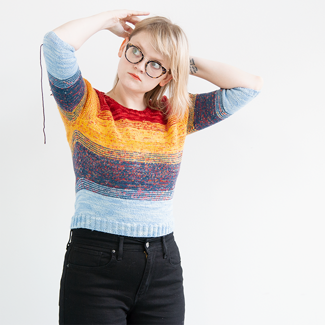 HandsOccupied's take on the So Faded sweater by Andrea Mowry