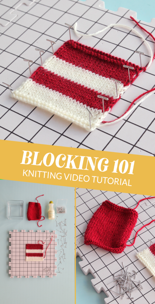 Wet blocking, also called immersive blocking, is one of the most common methods for finishing a knitting project and helping ensure its final size and shape. Learn basic blocking for absolute beginners in an easy-to-follow video tutorial.