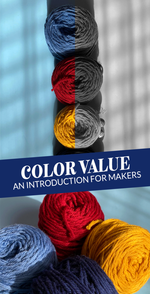 Color Value for Makers: A a bit about color theory for yarn crafters, starting with the concept of color value.