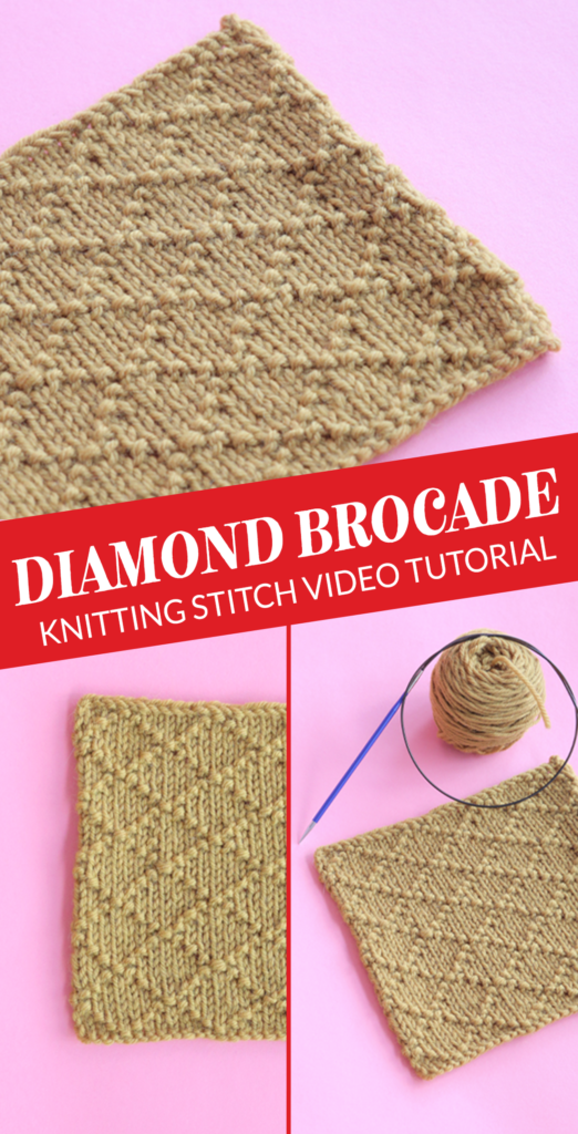 Heidi from Hands Occupied walks you through how to knit the beautiful Diamond Brocade Stitch. This stitch has a clear right side and is worked over 8 rows.