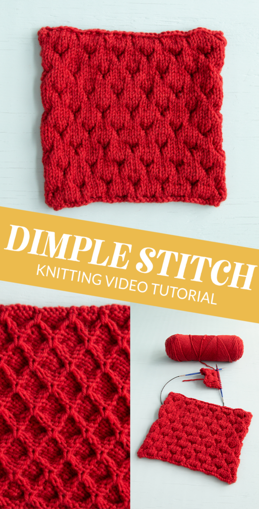 If you love a knitting stitch with a LOT of puffy texture, the Dimple Stitch is for you! Learn to knit this fun stitch that lives precisely up to its name in a new video tutorial.