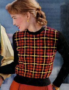 wallace tartan pullover: free vintage knitting pattern