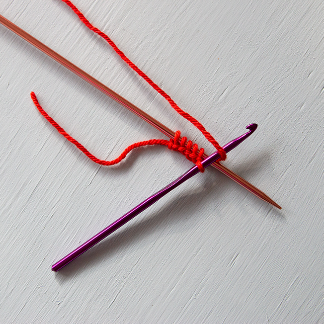 Learn how to work a provisional cast on in knitting. This popular method uses scrap yarn and a crochet hook.