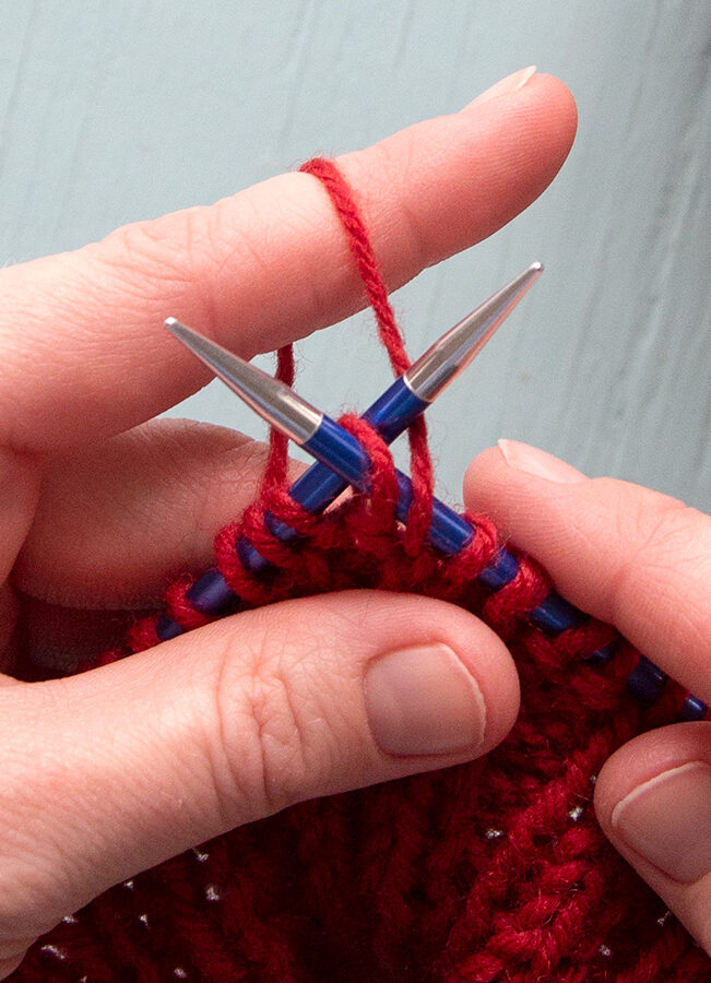 Learn how to do Norwegian purling to help improve your continental knitting tension with this quick tutorial. (Includes video!)