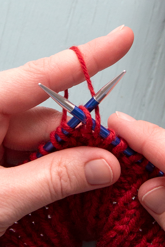 Learn how to do Norwegian purl to help improve your continental knitting tension with this quick tutorial. (Includes video!)