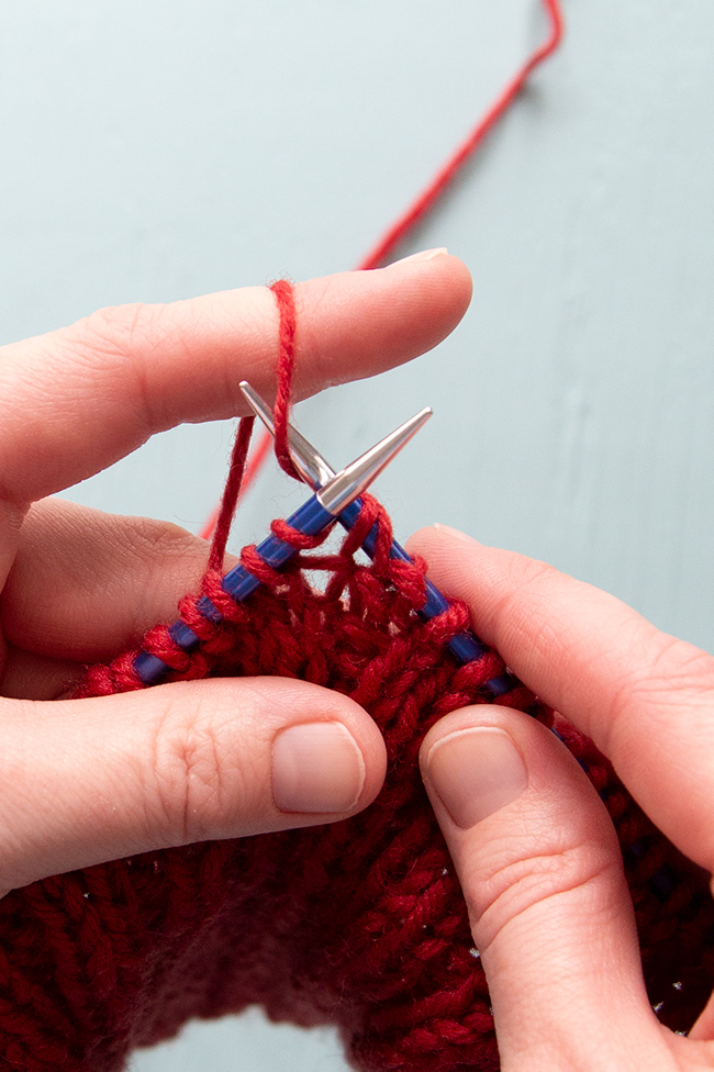 Learn how to do Norwegian purl to help improve your continental knitting tension with this quick tutorial. (Includes video!)