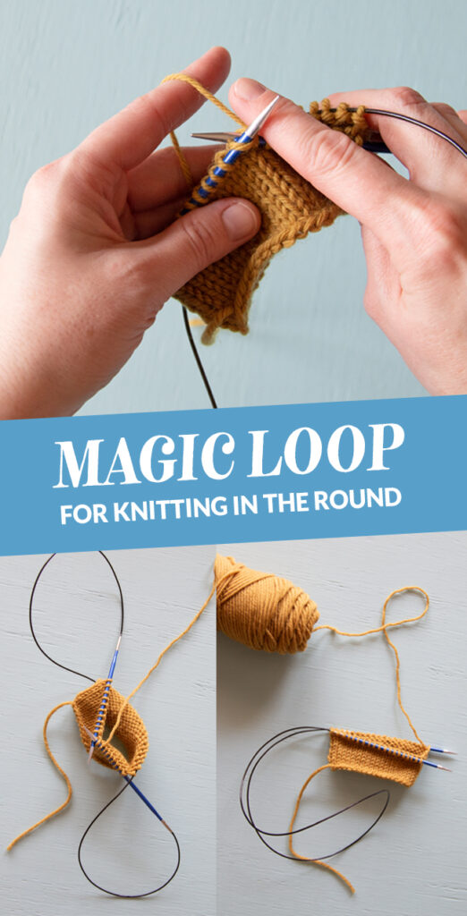 Learn about the magic loop method for knitting in the round. Using the magic loop allows knitters to work in the round with a single, long circular needle at a range of circumferences. This post features a video tutorial as well as information explaining the technique, how and why to use it, and when it came to be. 